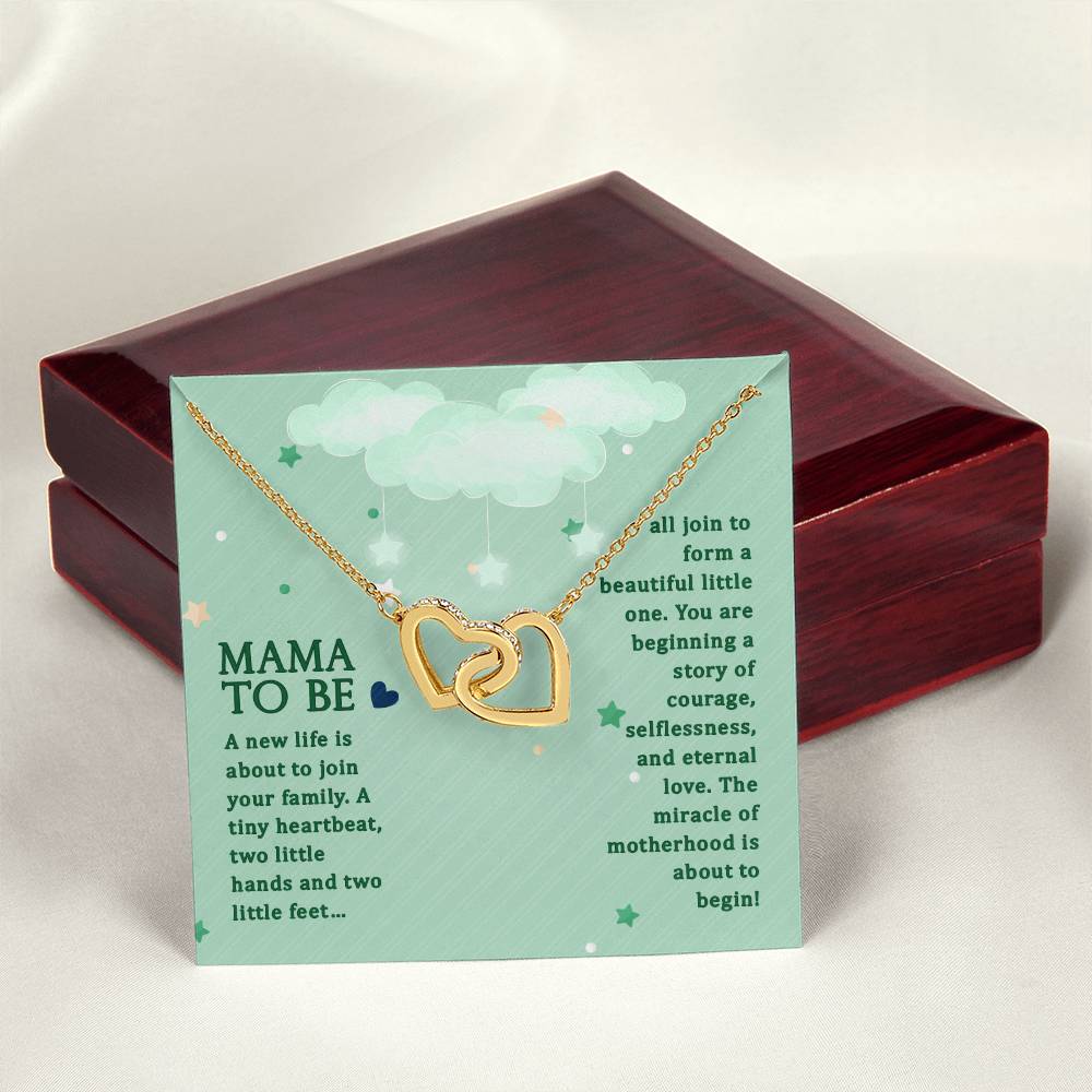 Interlocking Hearts Necklace Mama To Be A New Life