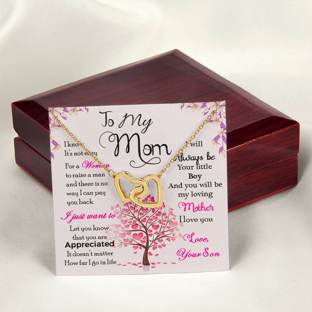 Mother'S Day Necklace Interlocking Hearts Necklace