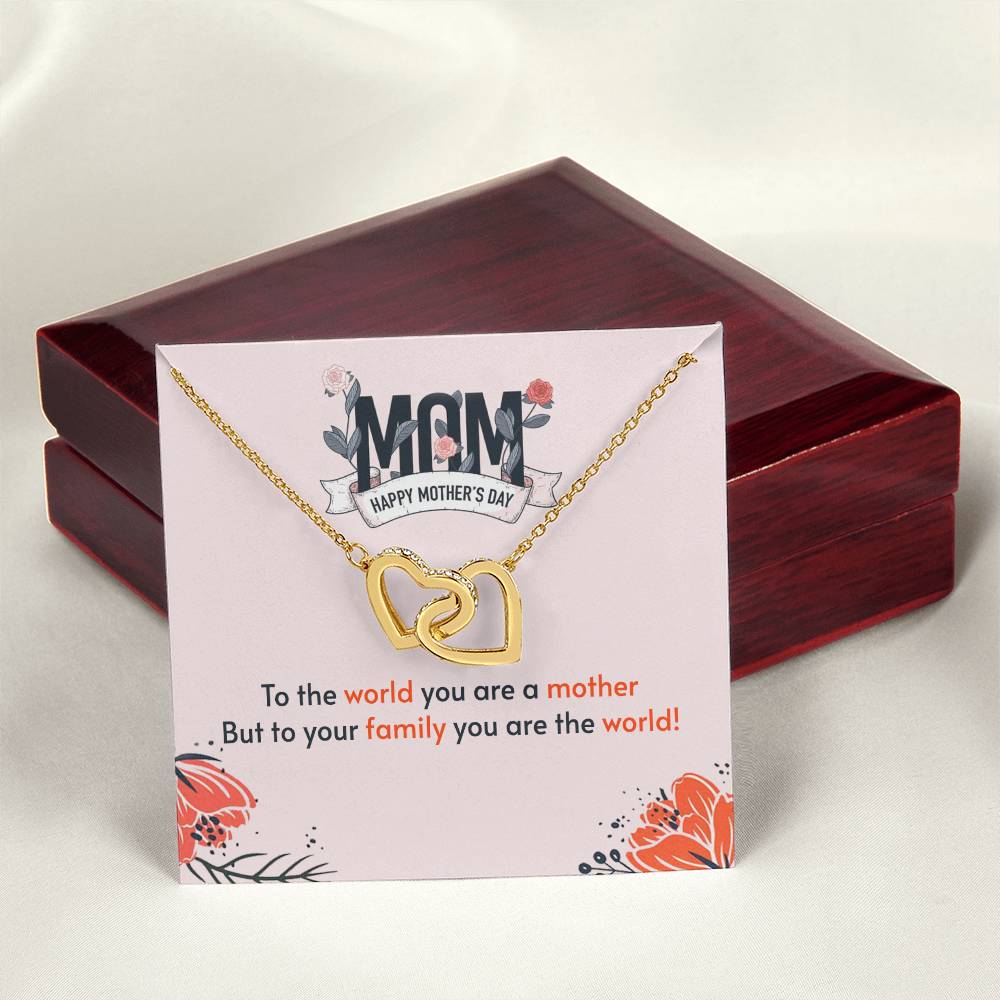 Happy Mother'S Day Interlocking Hearts Necklace