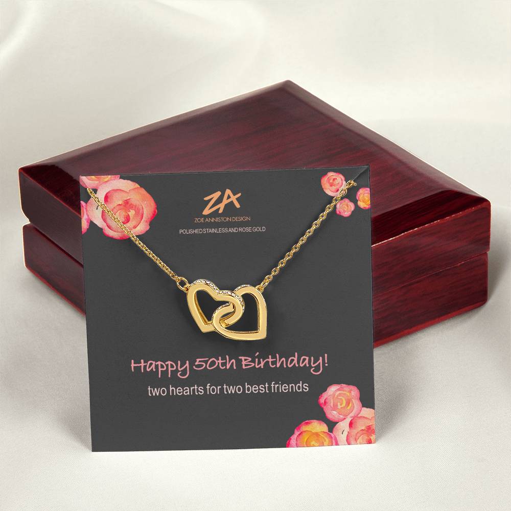 Happy 50Th! Interlocking Hearts Necklace