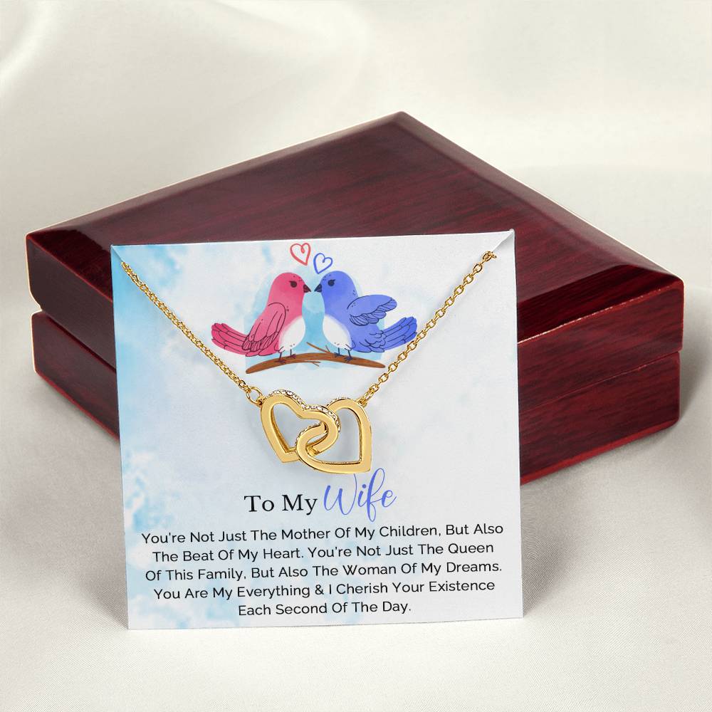 Husband To Wife Necklace Interlocking Hearts Necklace