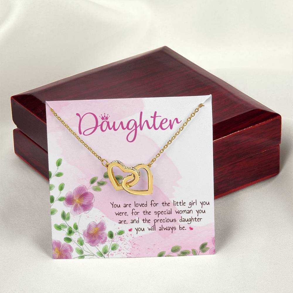 My Precious Daughter Hearts Necklace Interlocking Hearts Necklace