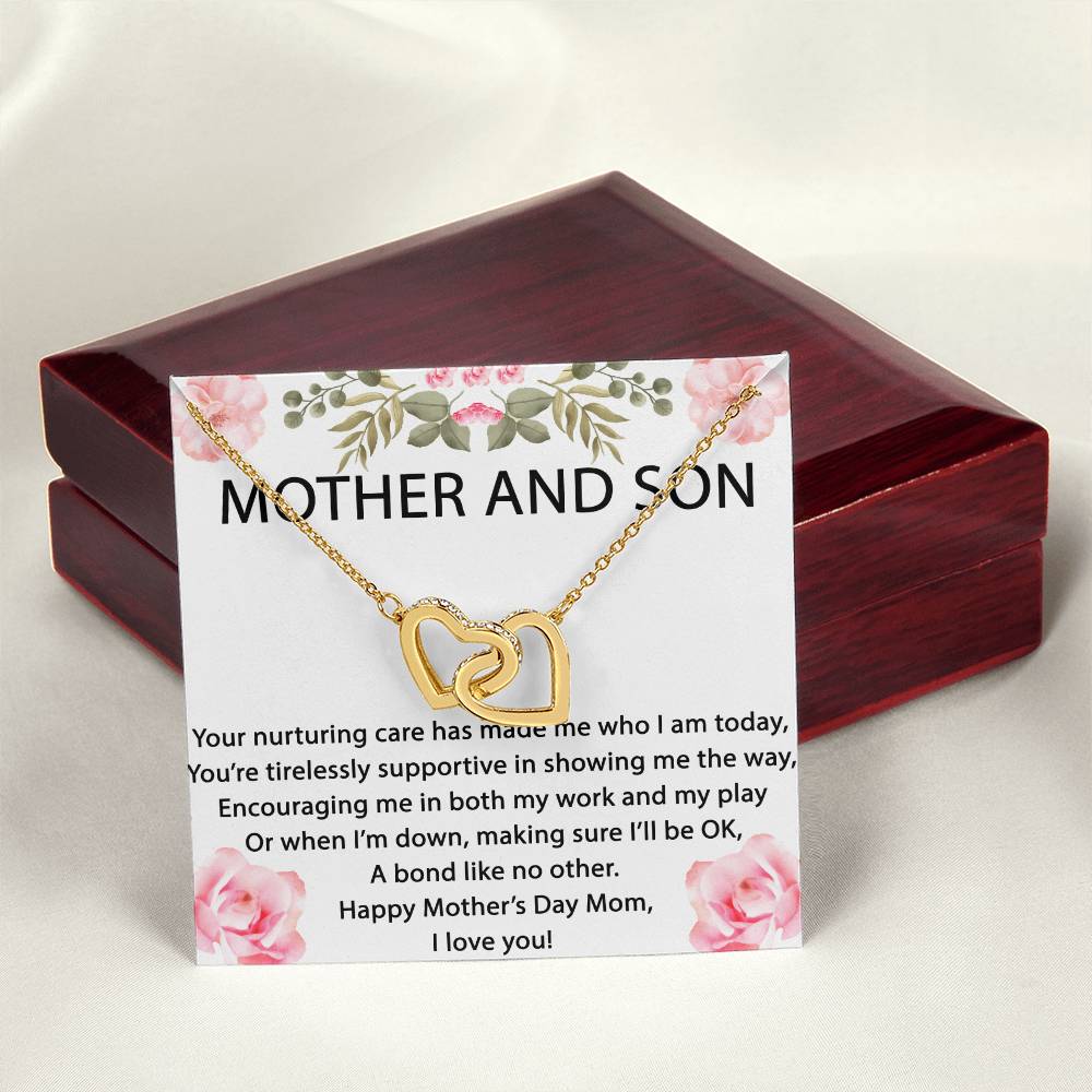 Your Nurturing Care Has Made A Bond Like No Other Interlocking Hearts Necklace