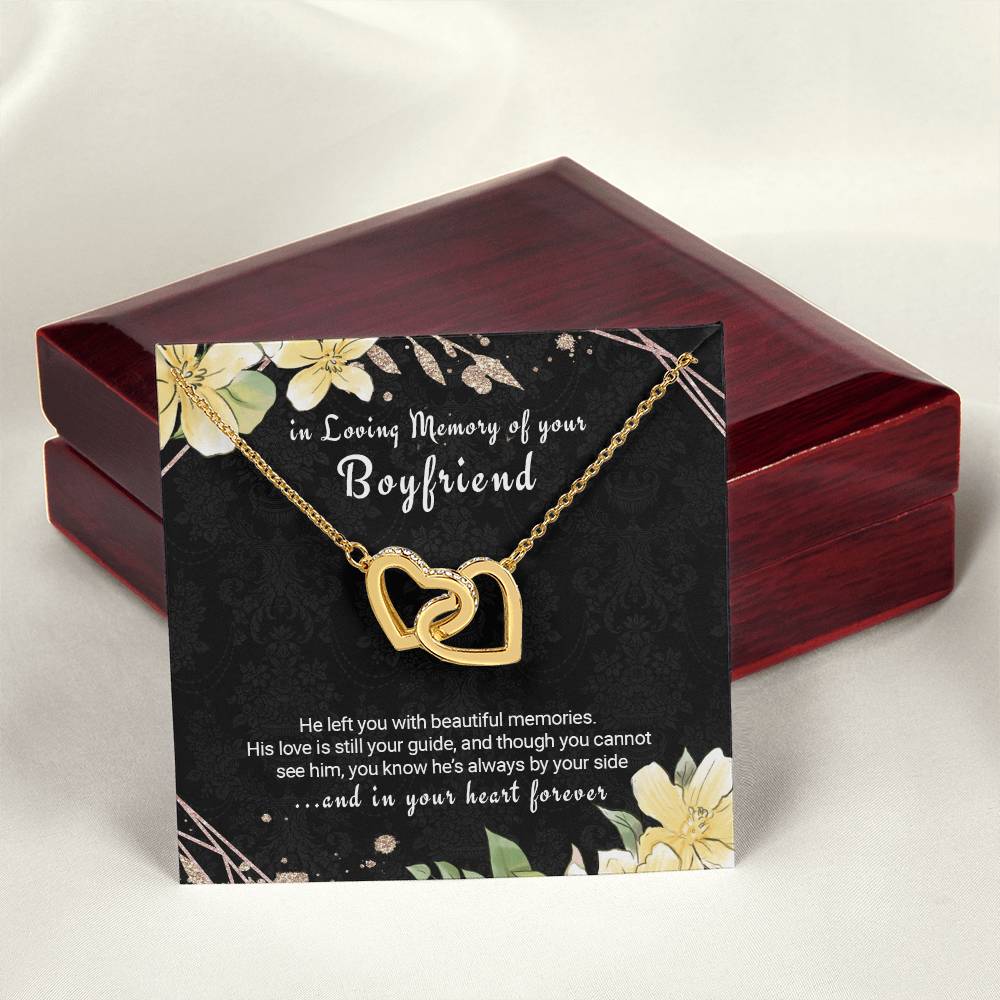 Sympathy Gift For Loss Of Boyfriend Twin Hearts Necklace Interlocking Hearts Necklace