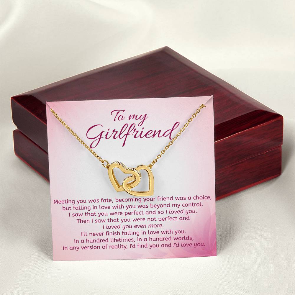 Interlocking Hearts Necklace For Your Girl