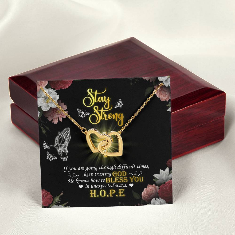 Stay Strong - Interlocking Hearts Necklace