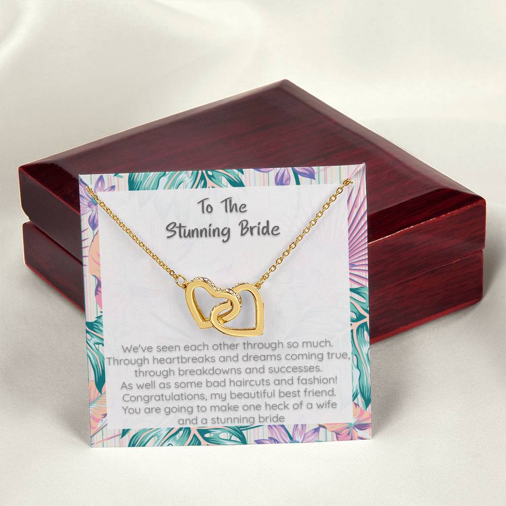 The Stunning Bride Gift Locked Heart Hearts Necklace Interlocking Hearts Necklace