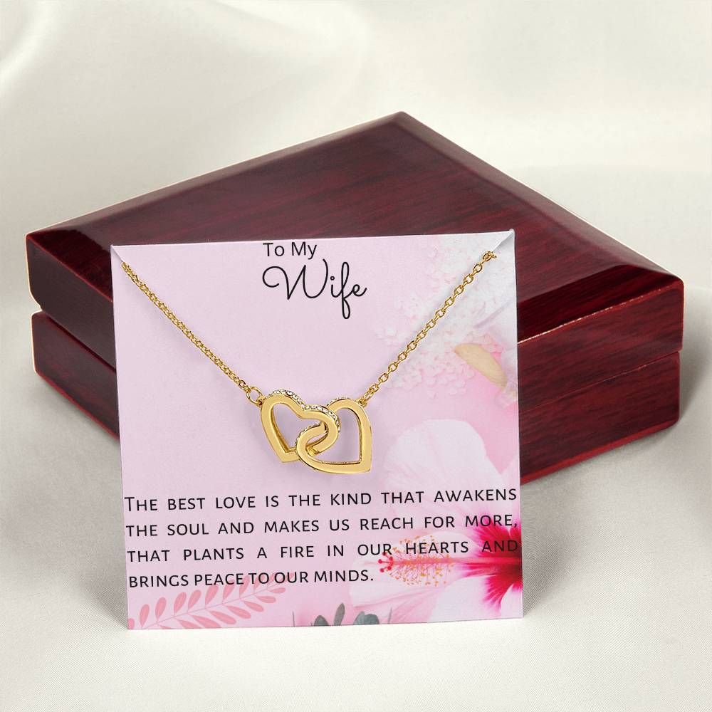 Interlock Hearts Necklace For Loving Wife Interlocking Hearts Necklace