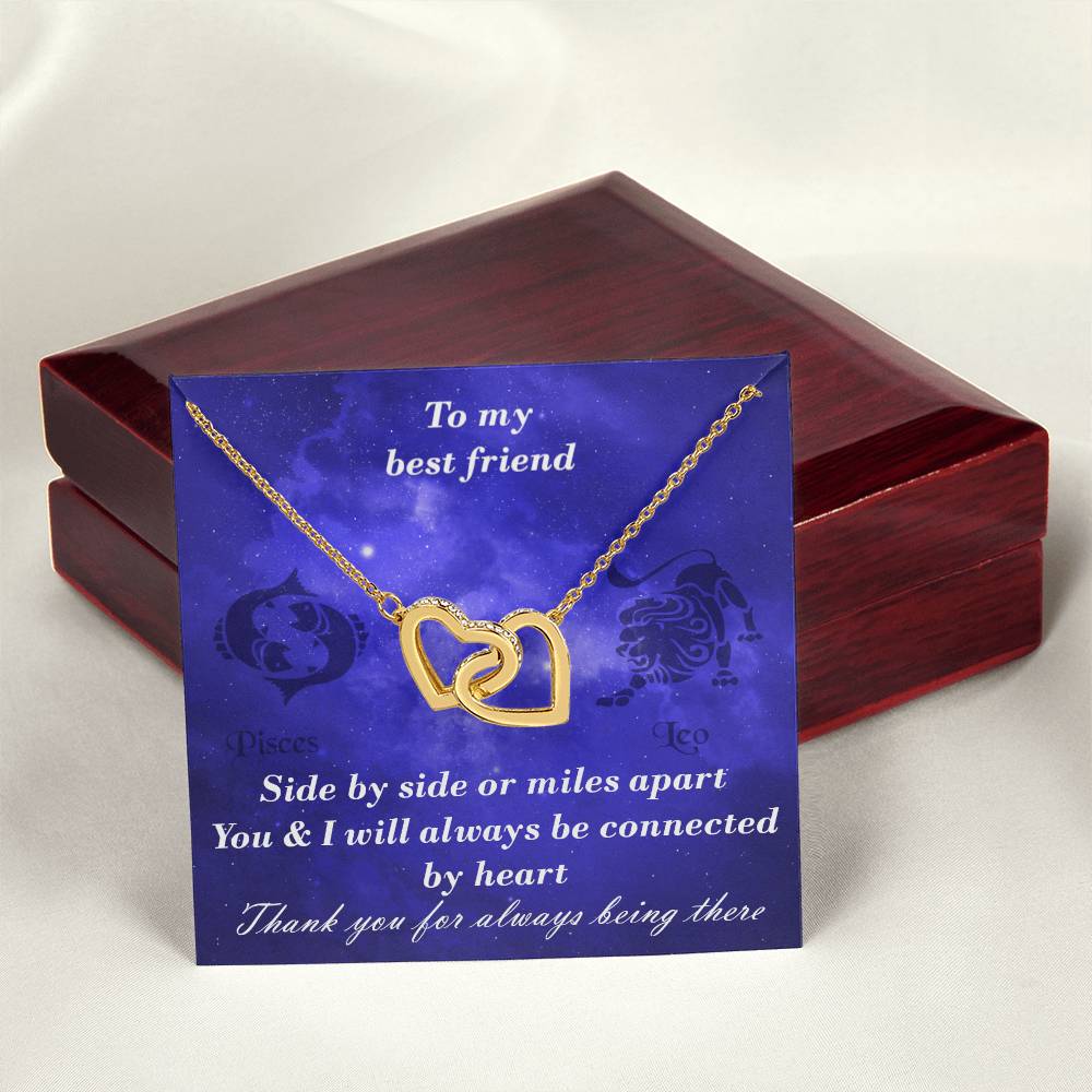 Pisces To Leo Best Friend Interlocked Hearts Necklace Interlocking Hearts Necklace