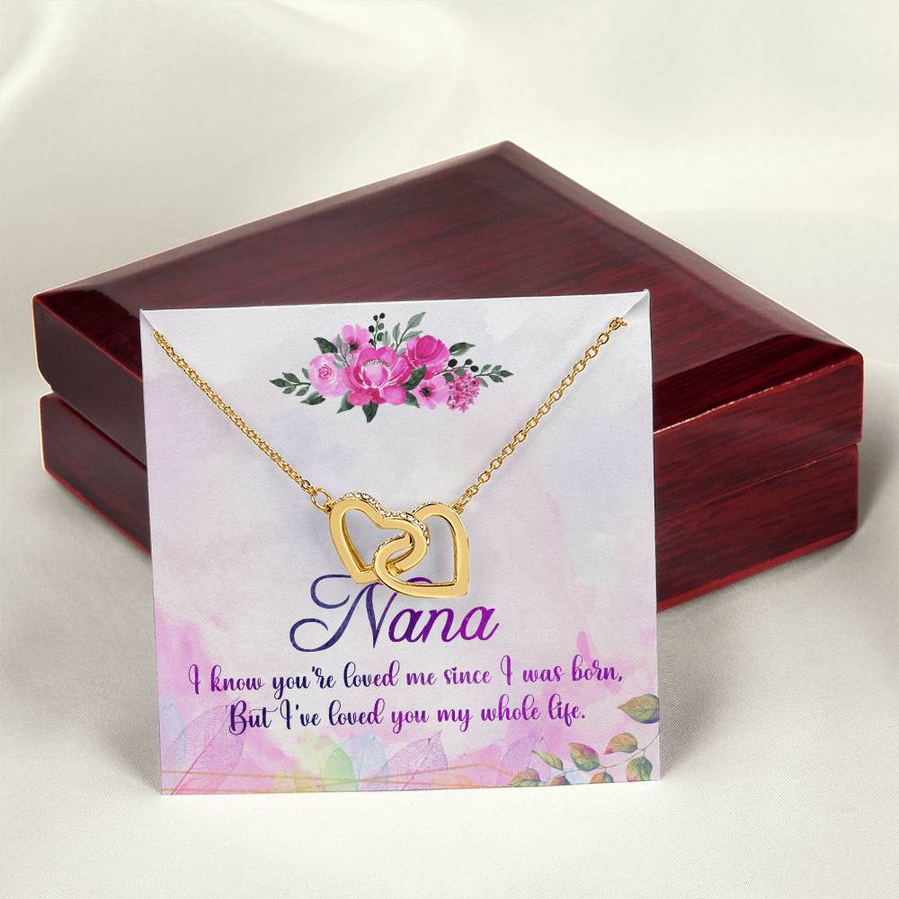 Nana Interlocking Hearts Necklace Message Card