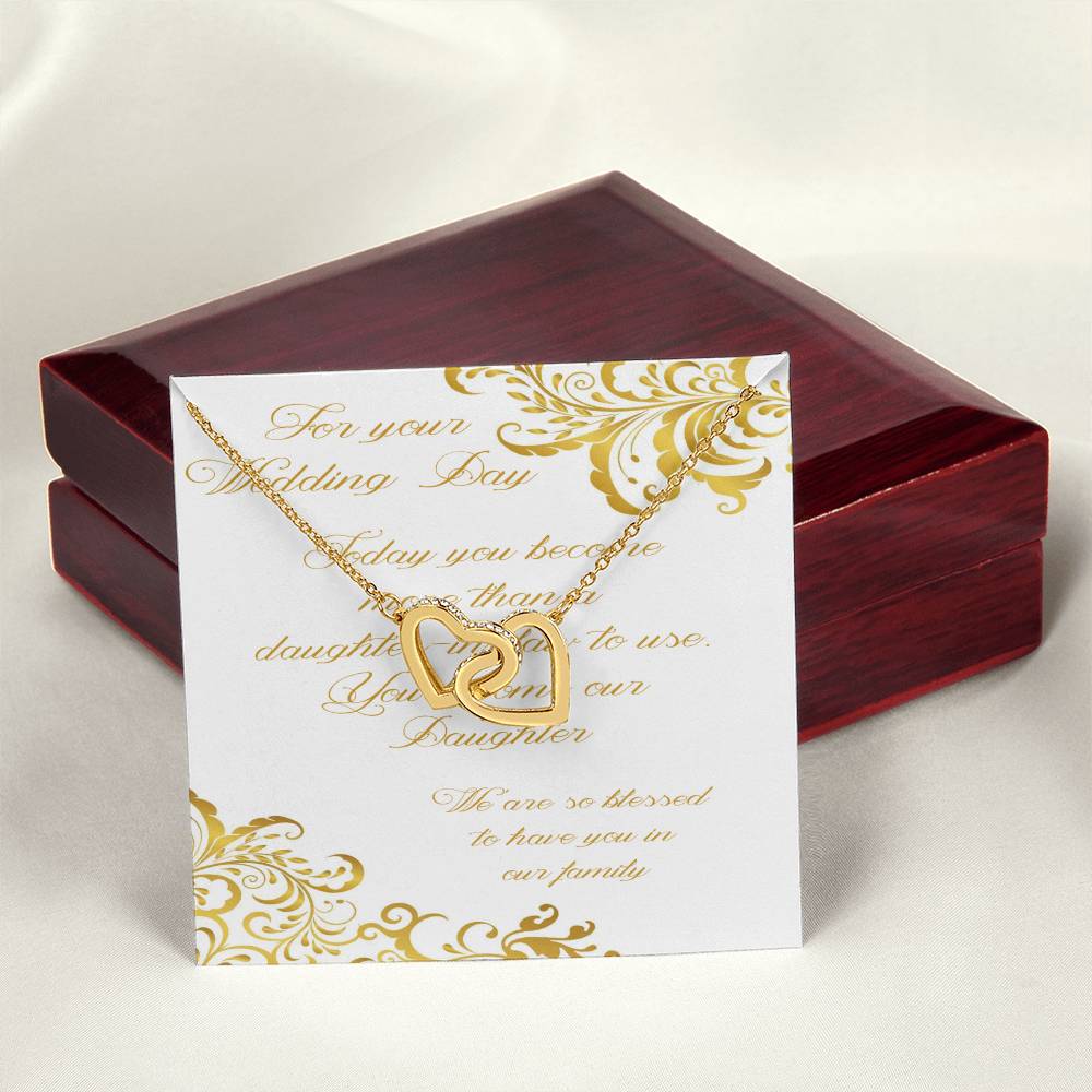 Daughter-In-Law Wedding Interlocking Hearts Necklace