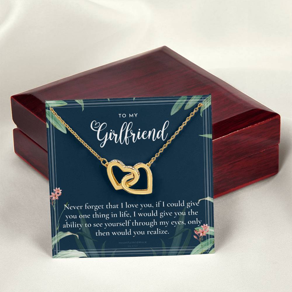 To My Girlfriend Girlfriend Necklace Anniversary Gift For Girlfriend Girlfriend Gift Gift For Girlfriend Necklace For Girlfriend Christmas Gift Birthday Gift Interlocking Hearts Necklace