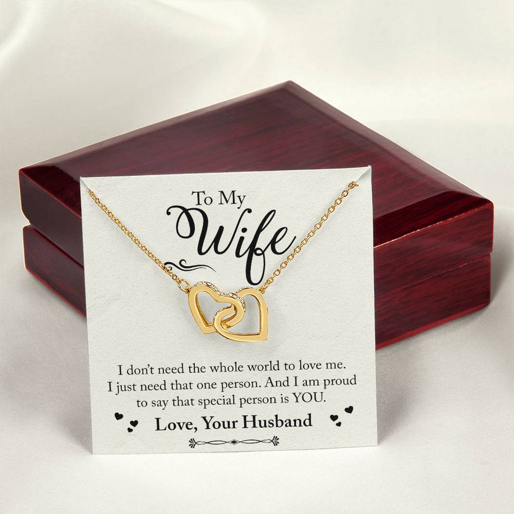 Interlocking Hearts Necklace Anniversary Gift For Wife Gift For Her From Husband Gift For Her Mothers Day Gift Valentines Day Gift Gifts For Wife Christmas Gift