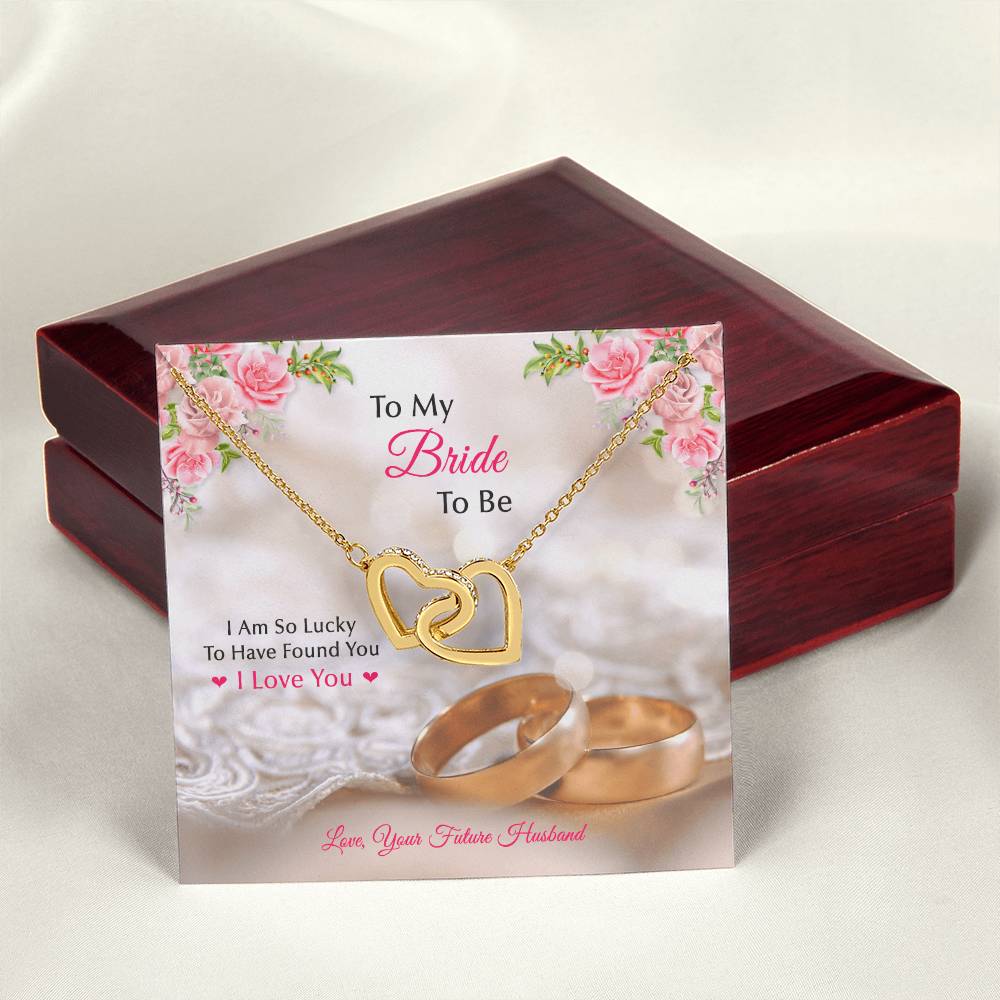 To My Bride To Be . Interlocking Hearts Gold Rings Design Interlocking Hearts Necklace