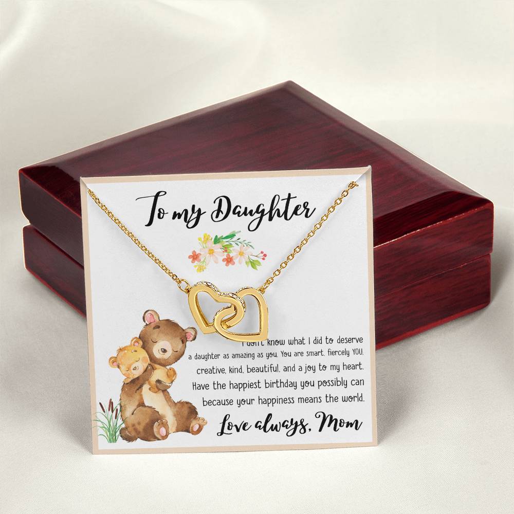 Joy To My Heart - Best Gift For Daughter Interlocking Hearts Necklace