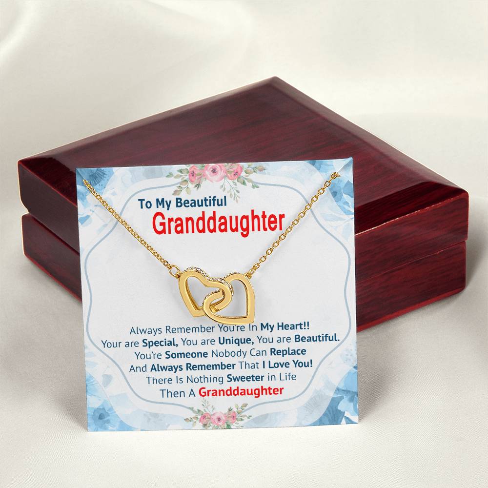 Perfect Gift For Granddaughter Interlocking Hearts Necklace