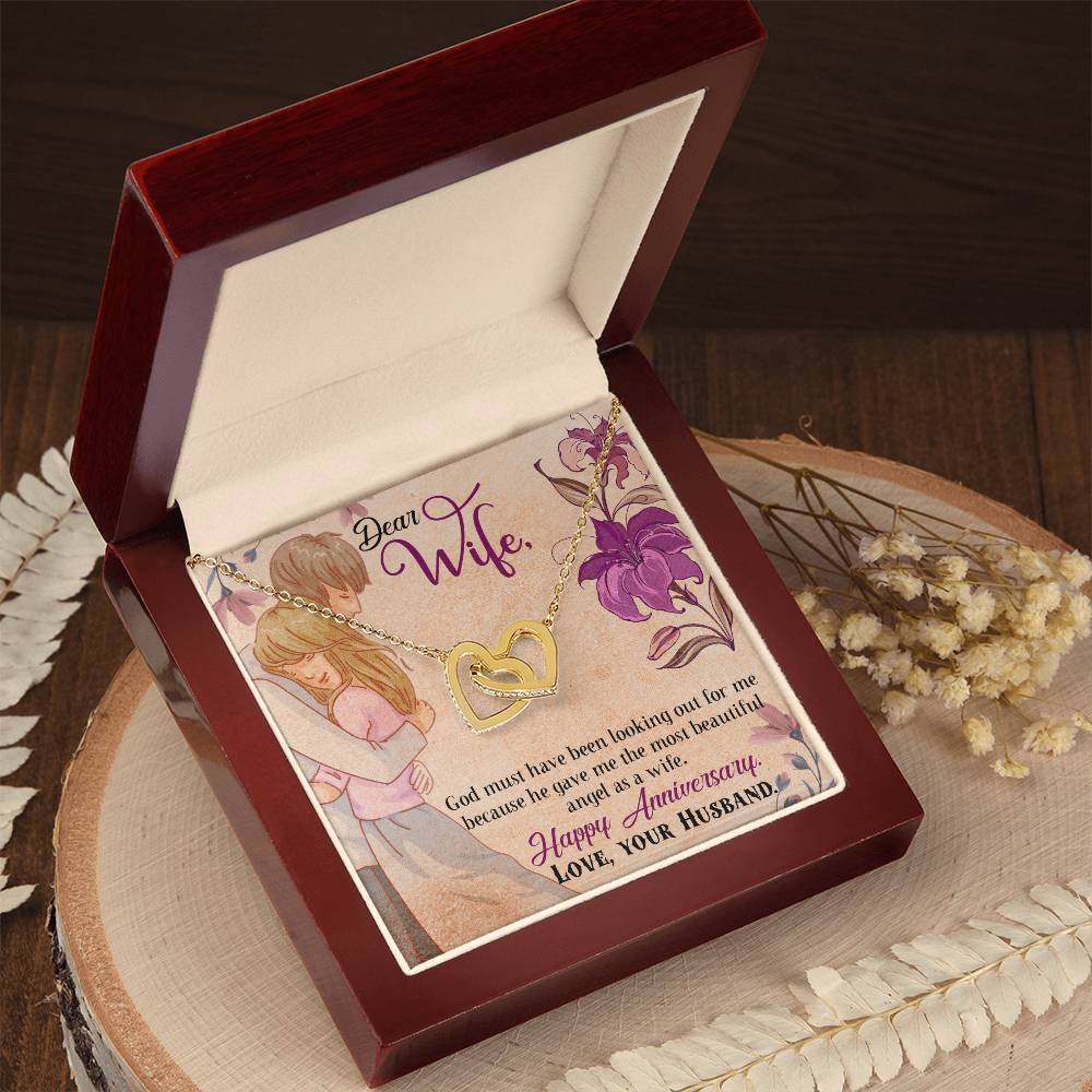 Dear Wife Interlocking Hearts Necklace