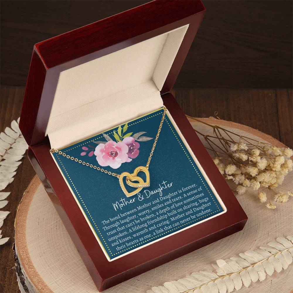 Mother & Daughter Interlocking Hearts Necklace