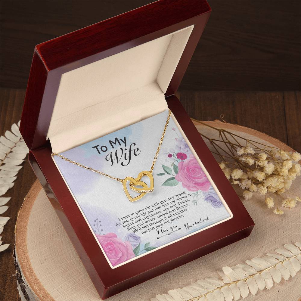 We'Ll Sail Through Together Interlocking Hearts Necklace