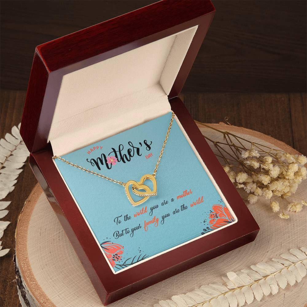Mom Necklace Mother Necklace Mom Gift Mother'S Day Gift Interlocking Hearts Necklace