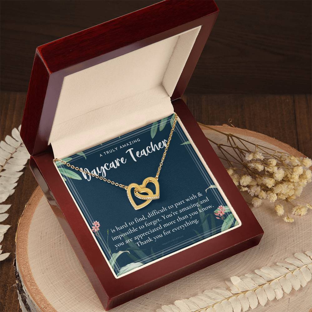 Daycare Teacher Gift For Daycare Provider Gifts Daycare Thank You Gifts Preschool Teacher Gift Thank You Gift Daycare Interlocking Hearts Necklace