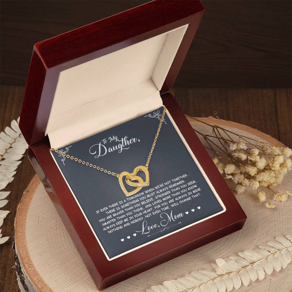 If Ever There Is A Tomorrow - Love Mom - Double Hearts Interlocking Hearts Necklace