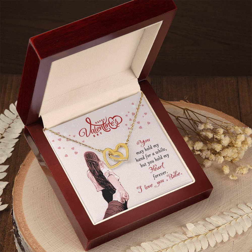 To My Wife Interlocking Hearts Necklace