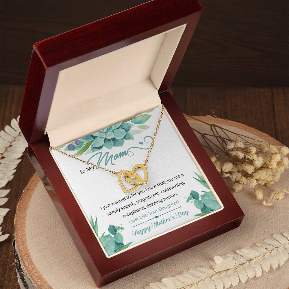Interlocking Hearts To My Mom I Just Wanted To Let You Know That You Are A Simply Superb Interlocking Hearts Necklace