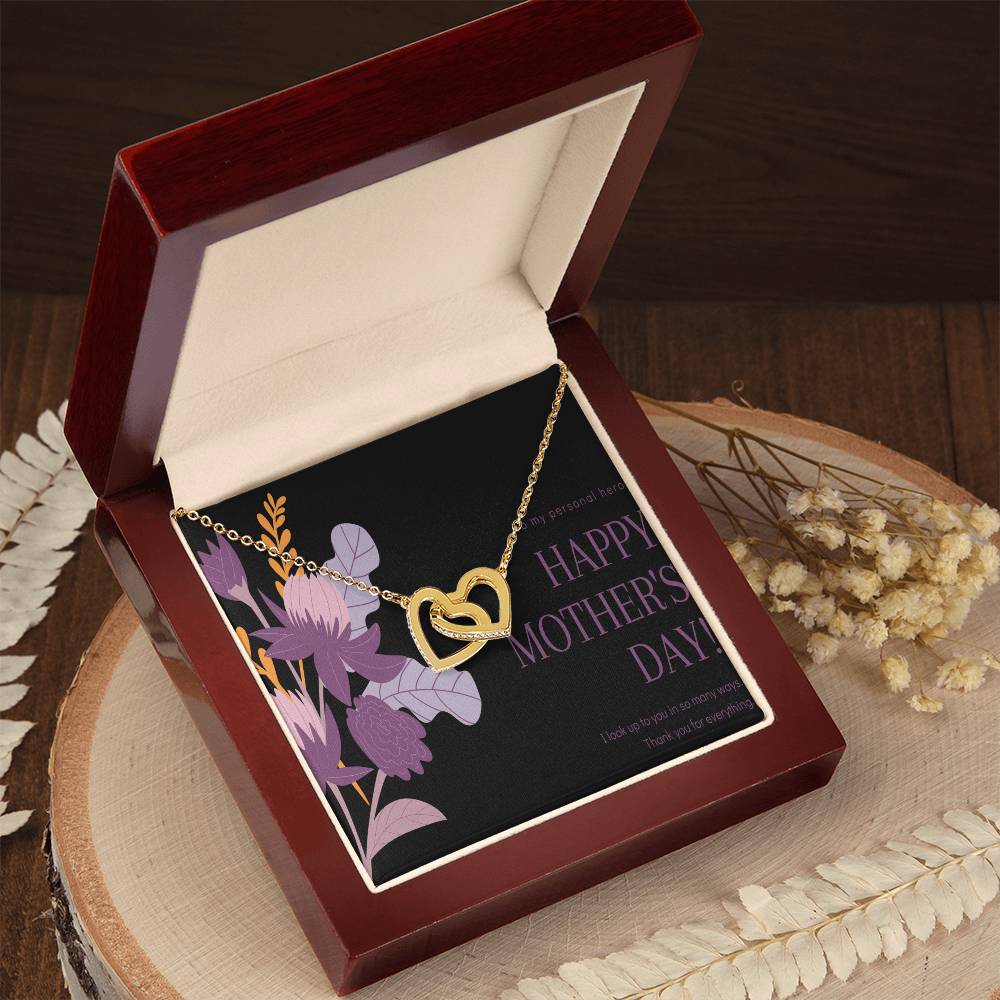 To My Best Mom Interlocking Hearts Necklace