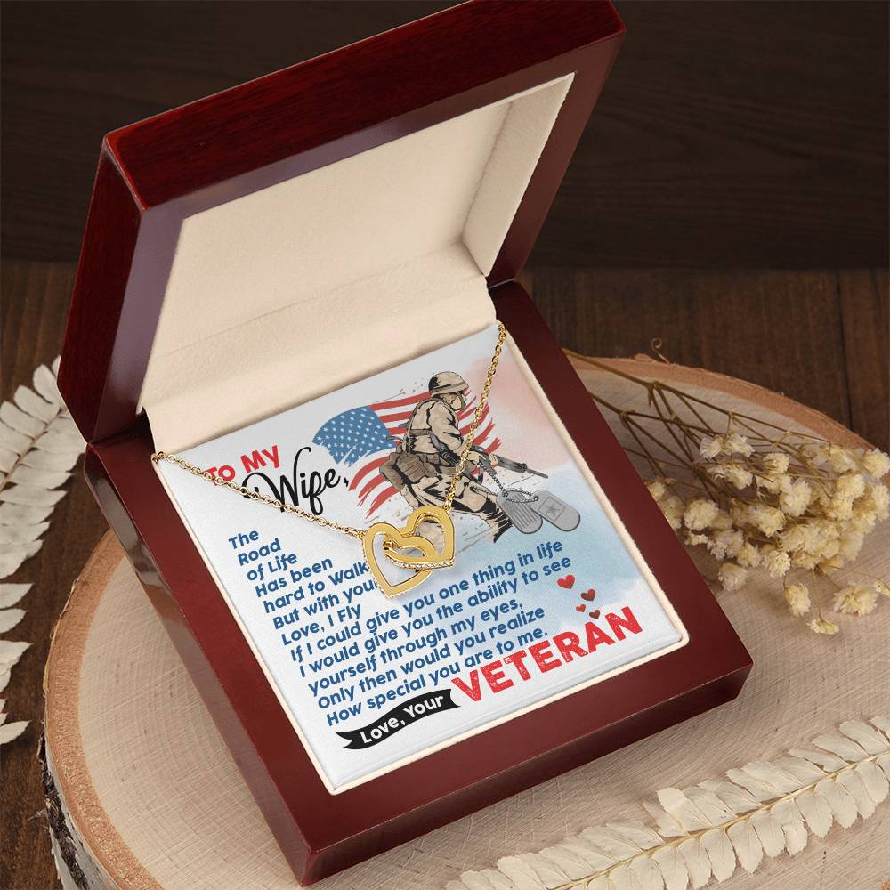 Veteran'S Wife - Interlocking Heart Necklace Interlocking Hearts Necklace