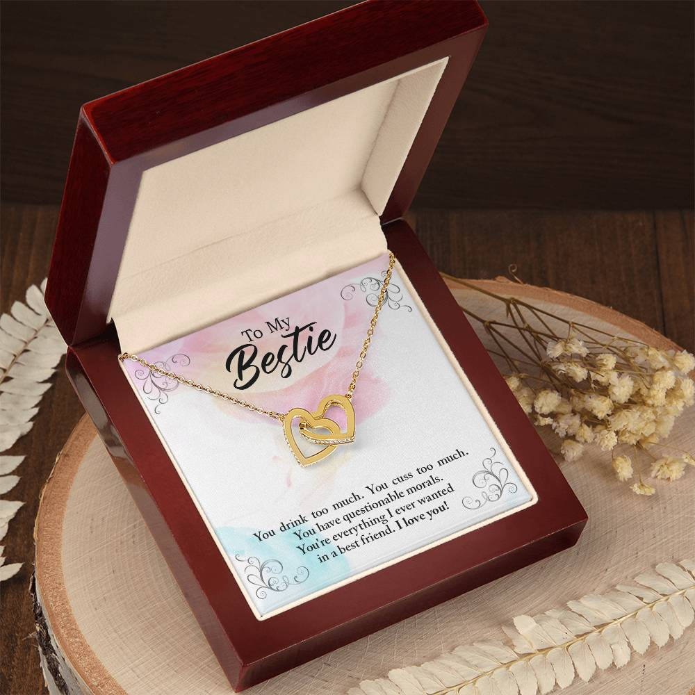 To My Bestie - I Ever Wanted - Interlocking Hearts Necklace