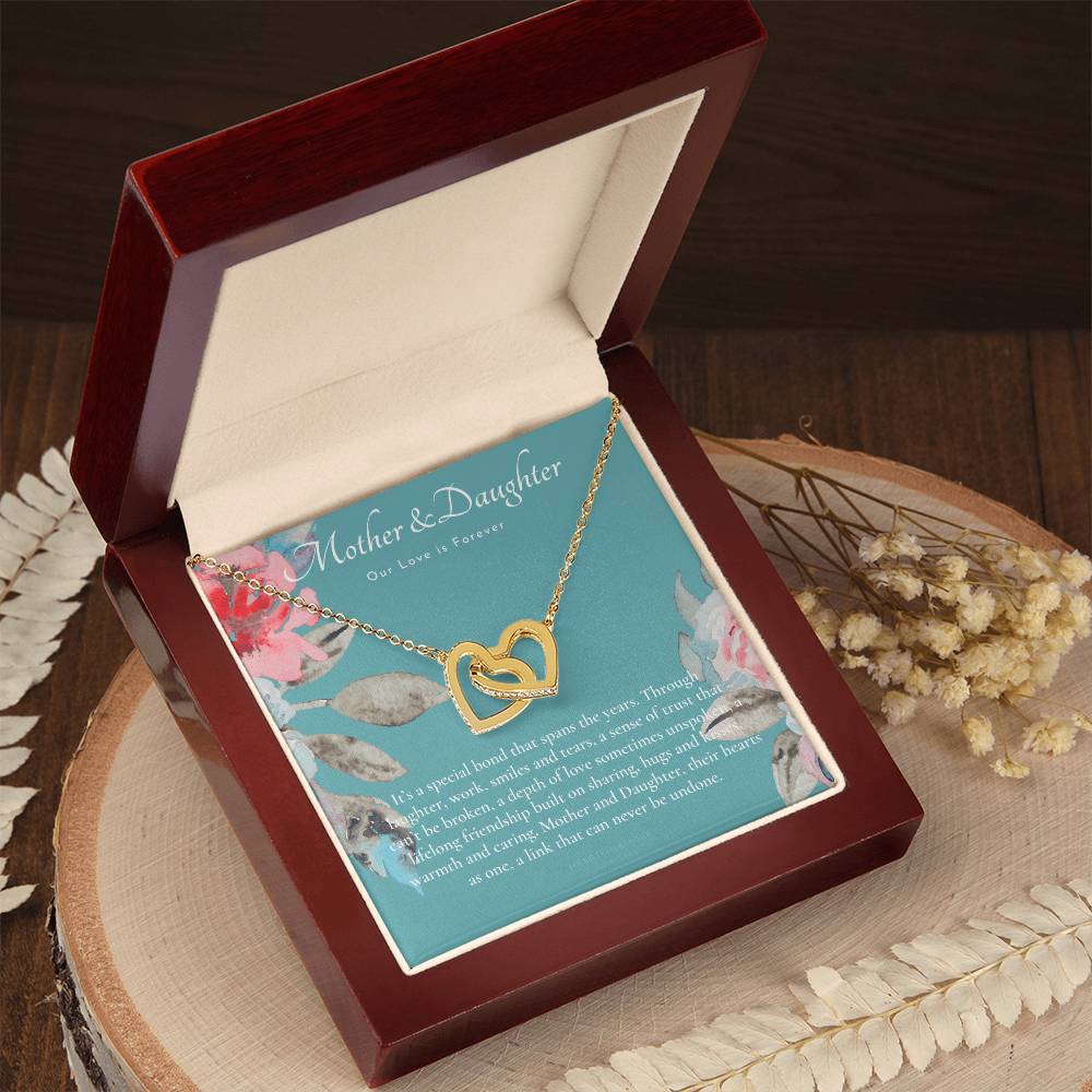 MOM&DA~2 Interlocking Hearts Necklace