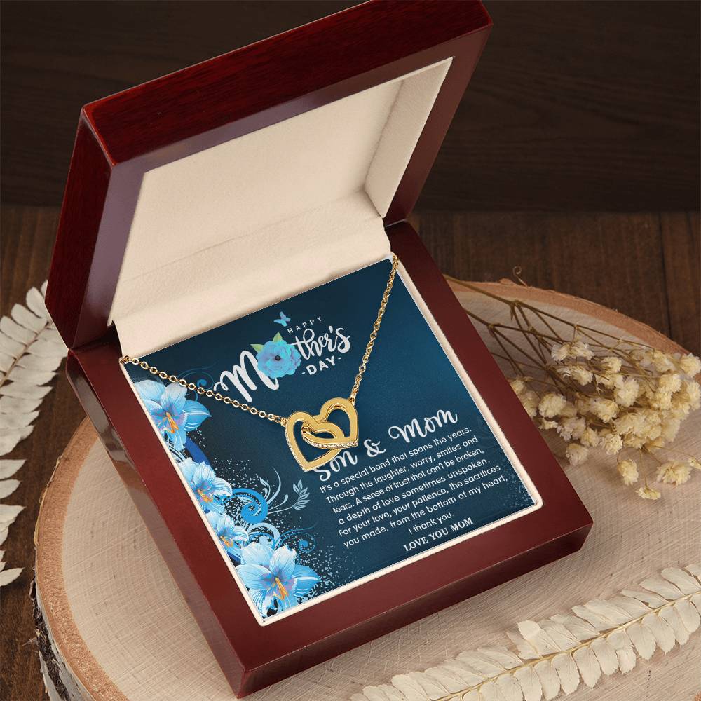 Forever Love - Son & Mom Necklace Interlocking Hearts Necklace