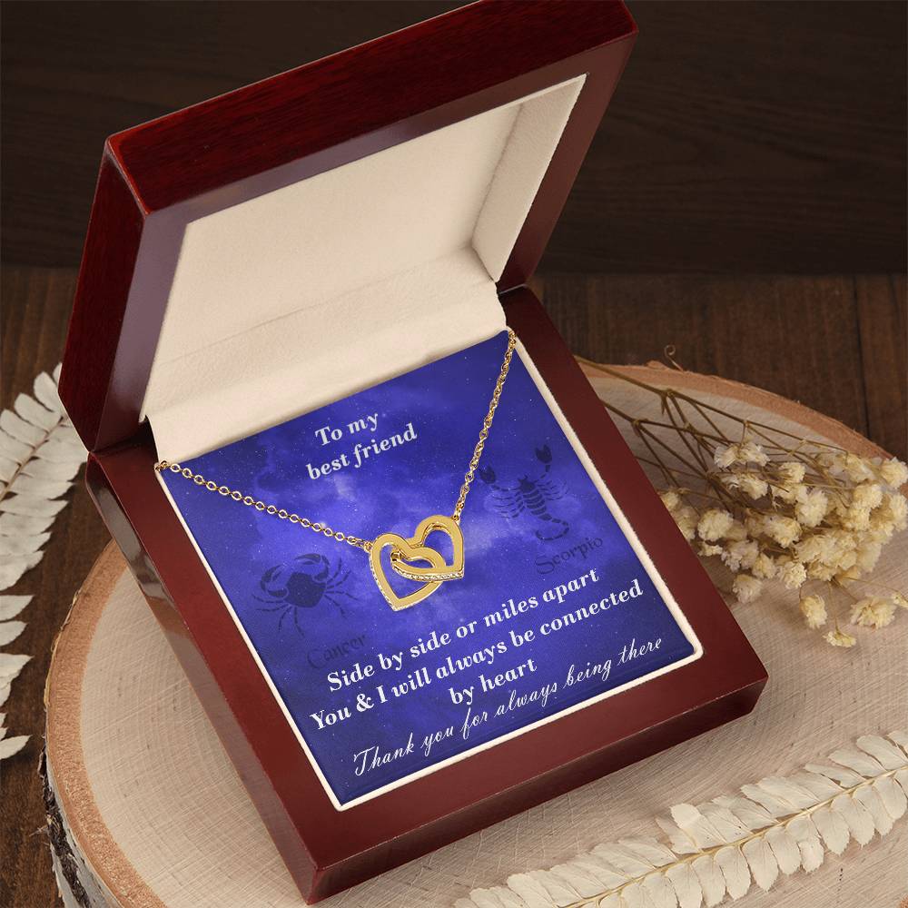 Cancer To Scorpio Best Friend Interlocked Hearts Necklace Interlocking Hearts Necklace
