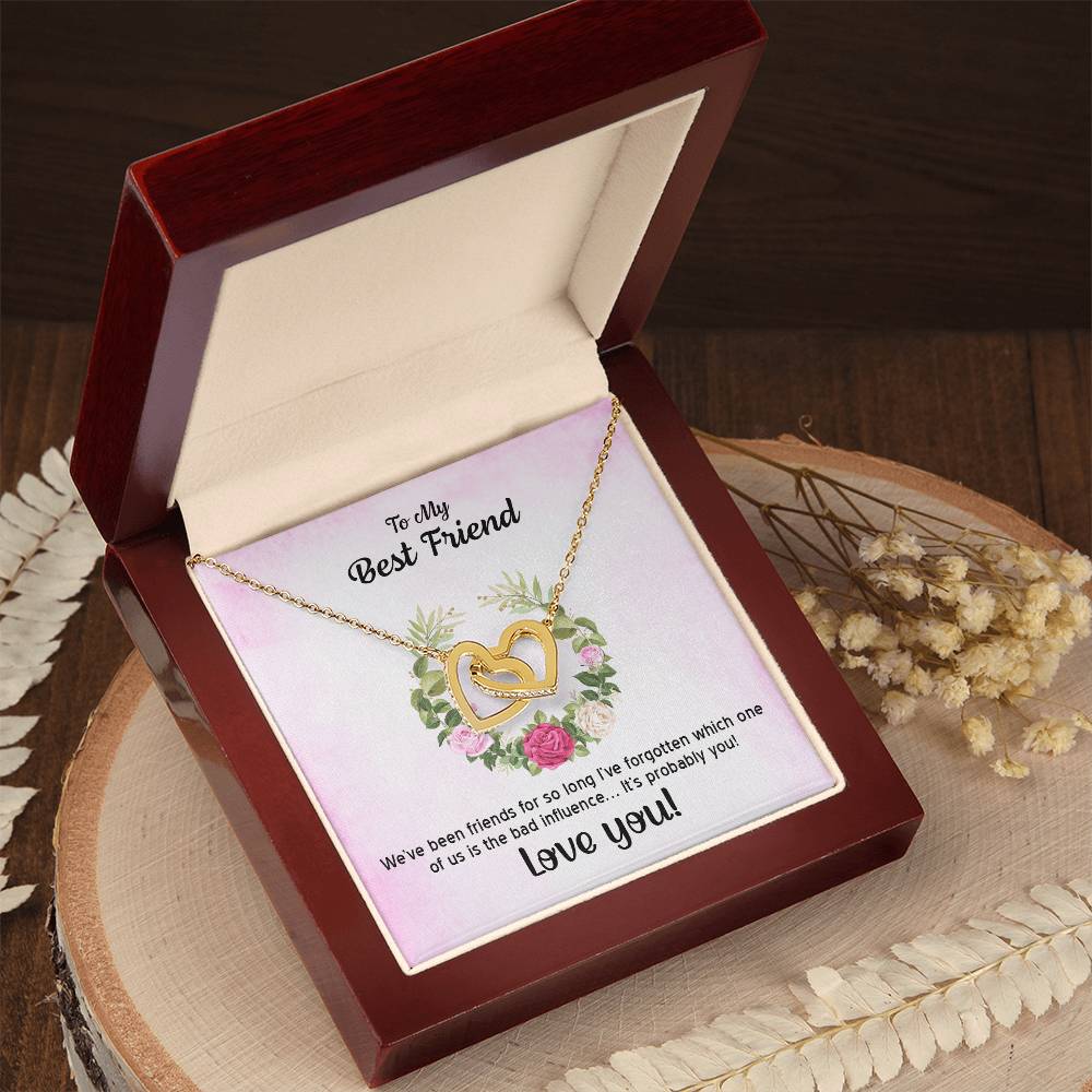 Interlocking Hearts Necklace To My Best Friend We'Ve Been Friends For So Long