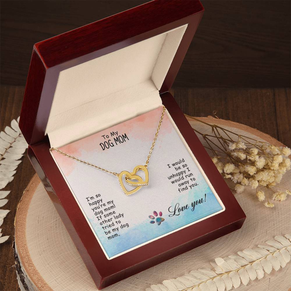 Interlocking Hearts Necklace To My Dog Mom I’M So Happy
