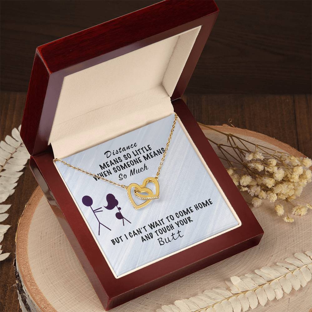 Distance Means So Little Interlocked Hearts Interlocking Hearts Necklace