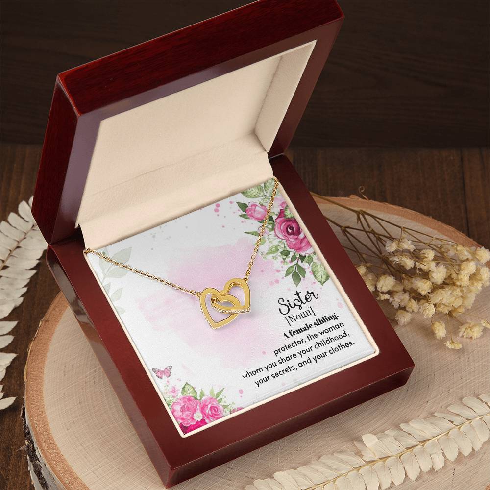 A Female Sibling - Interlocking Hearts Necklace