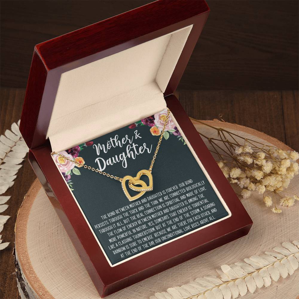 Mother & Daughter Interlocking Hearts Necklace