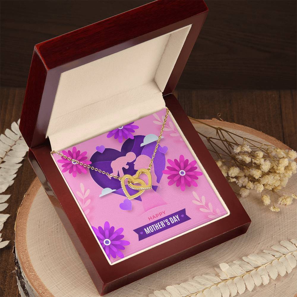 Happy Mother'S Day- Interlocking Heart Necklace Interlocking Hearts Necklace