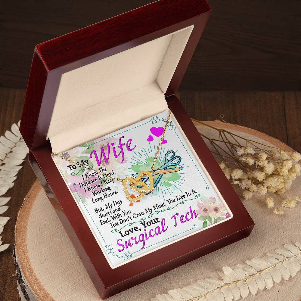 Surgical Tech'S Wife - Interlocking Heart Necklace Interlocking Hearts Necklace