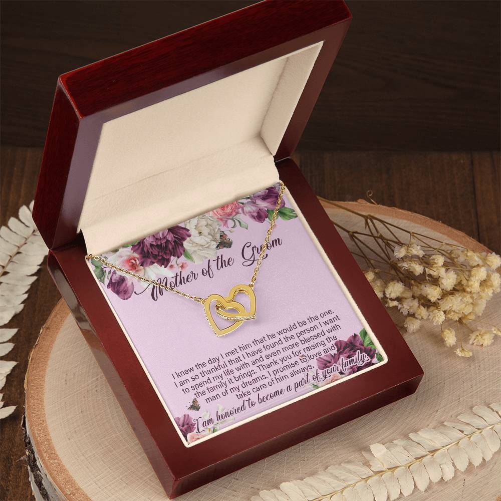 Mother Of The Groom Gift From Bride Mother Of The Groom Interlocking Heart Necklacepersonalized Gift For Mother Of The Groom Wedding Gift Interlocking Hearts Necklace
