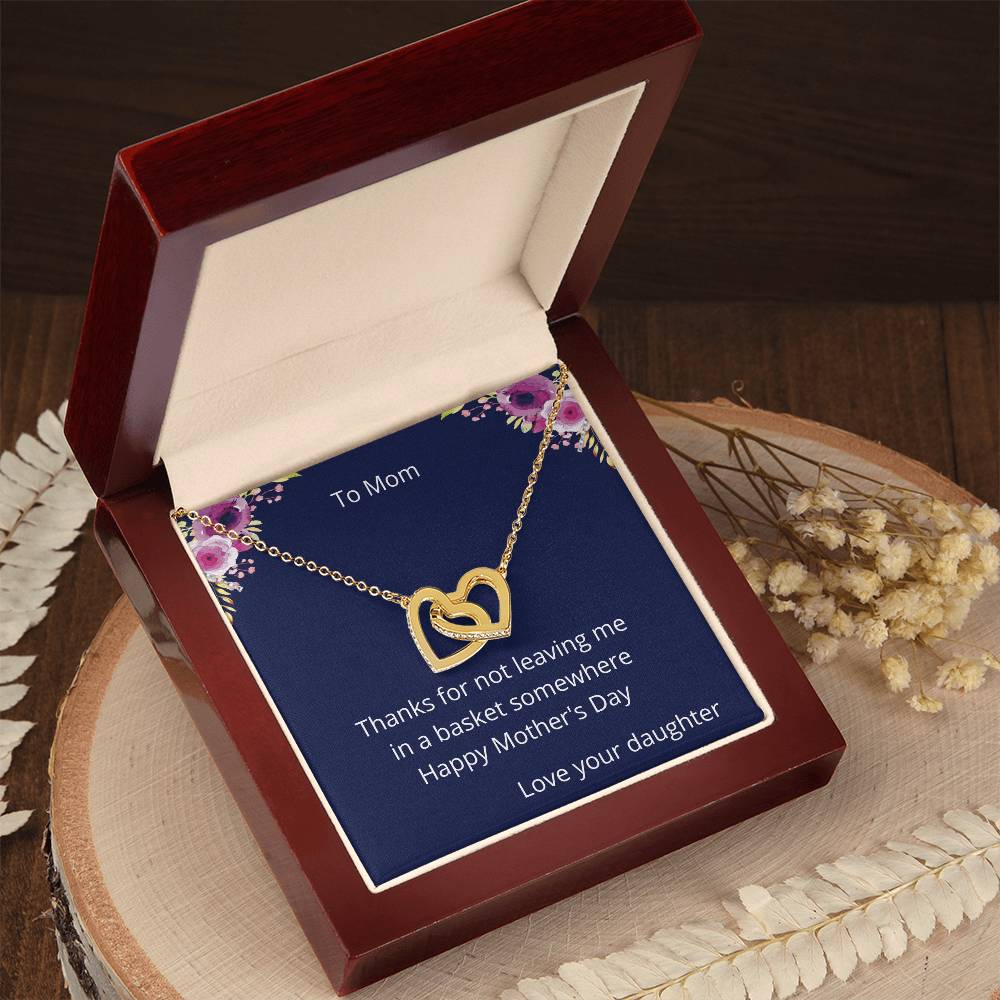 Thanks For Not Two Hearts Necklace Interlocking Hearts Necklace