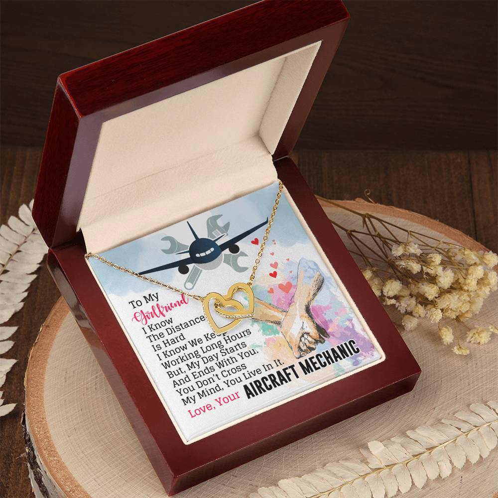 Aircraft Mechanic'S Girlfriend - Interlocking Heart Necklace Interlocking Hearts Necklace