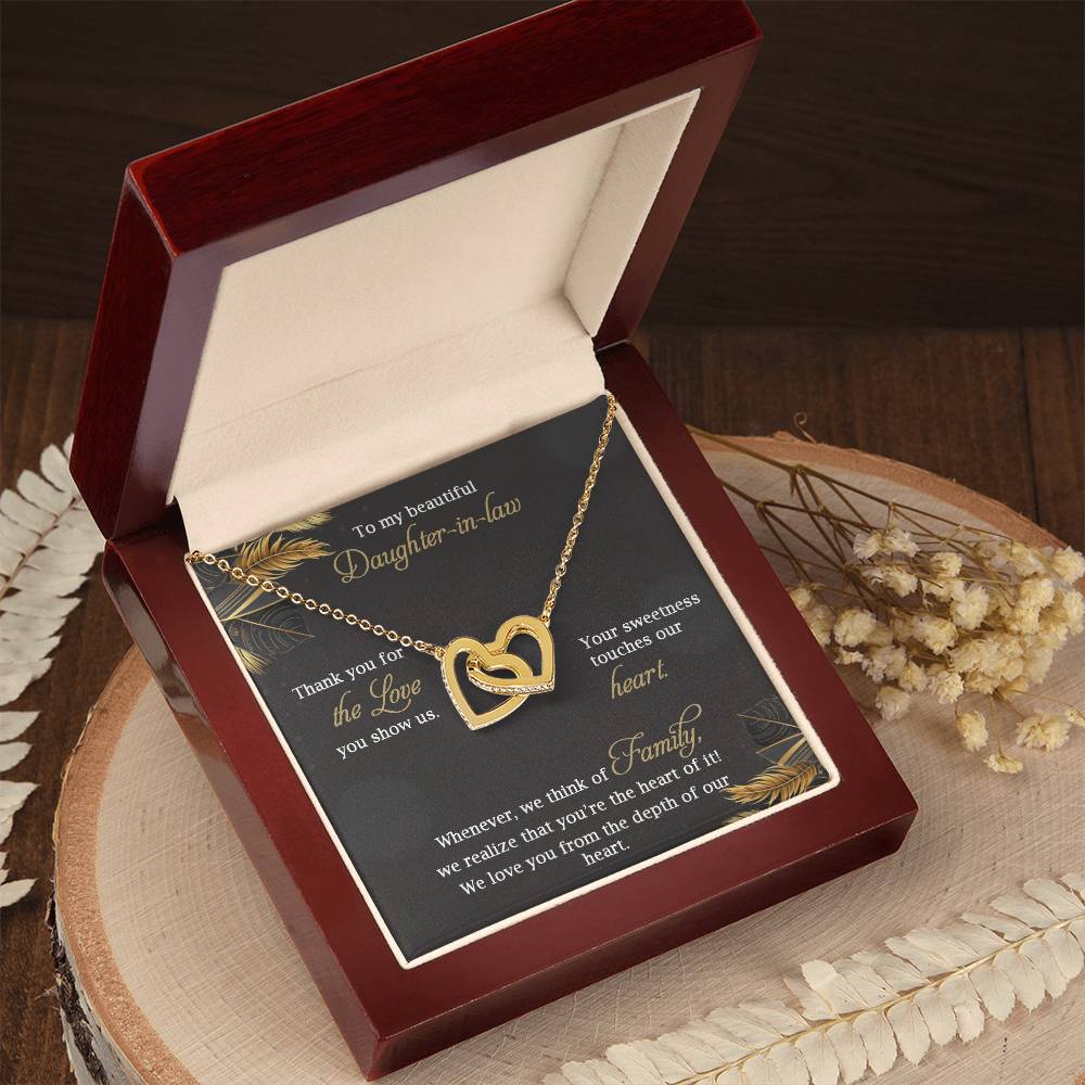 Necklace For Daughter In Law Interlocking Hearts Necklace