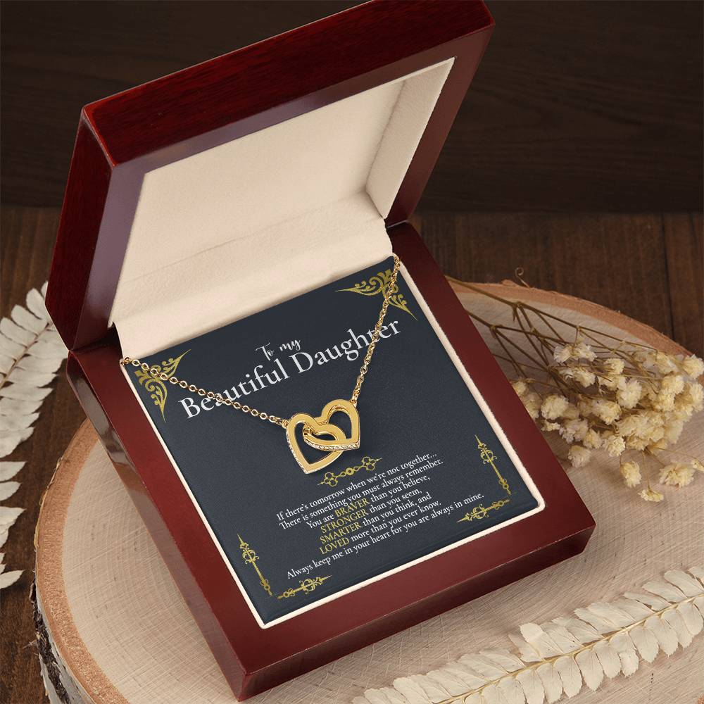 Interlocked Hearts - To Daughter Interlocking Hearts Necklace
