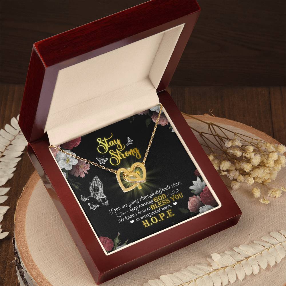 Stay Strong - Interlocking Hearts Necklace