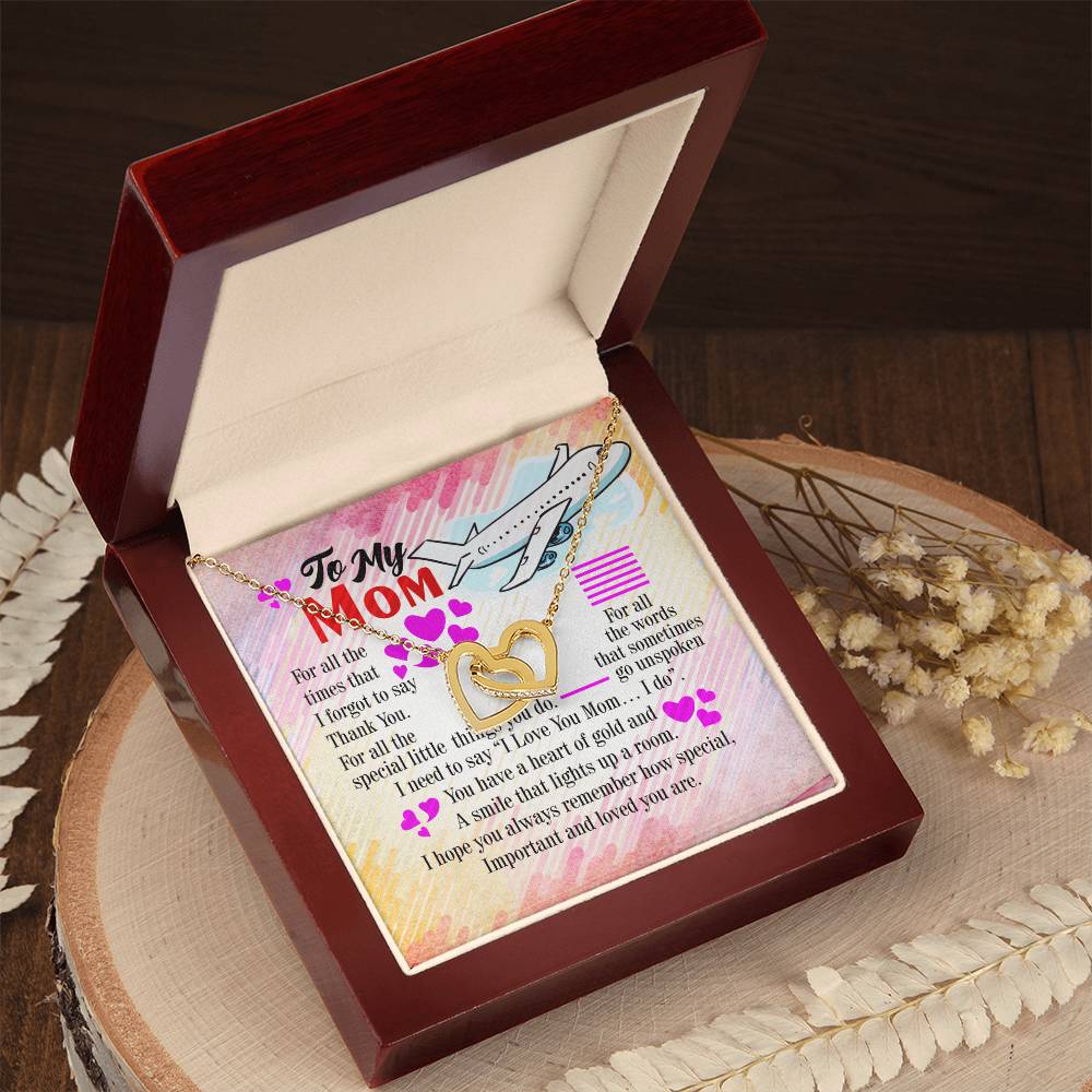 Pilot'S Mom - Interlocking Heart Necklace Interlocking Hearts Necklace