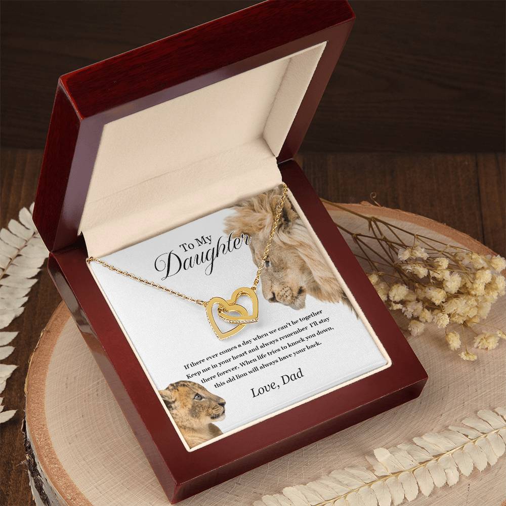 To My Daughter - Special Necklace - L03 Interlocking Hearts Necklace