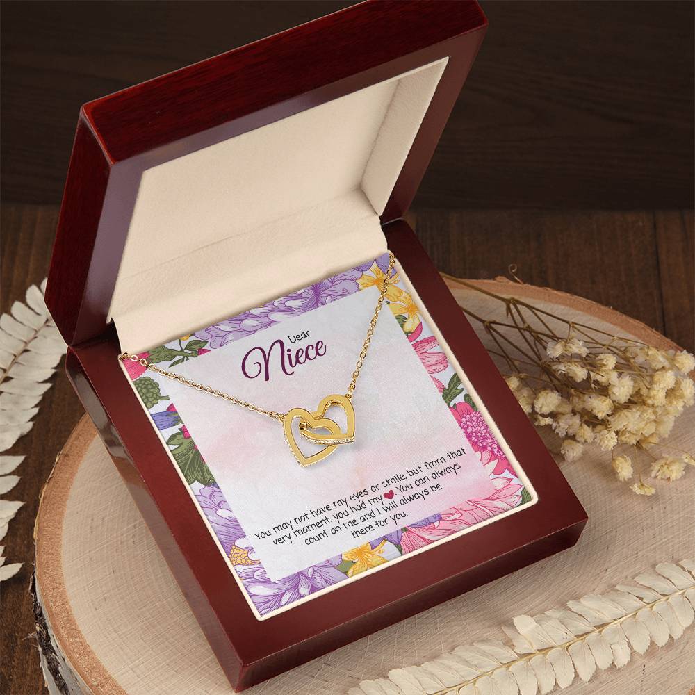 Interlocking Hearts Necklace For Niece